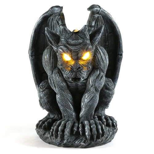 Large winged gargoyle statue - large,