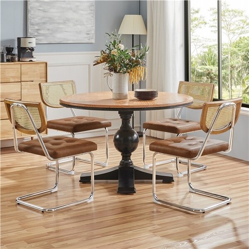 Rattan back dining - chairs, set
