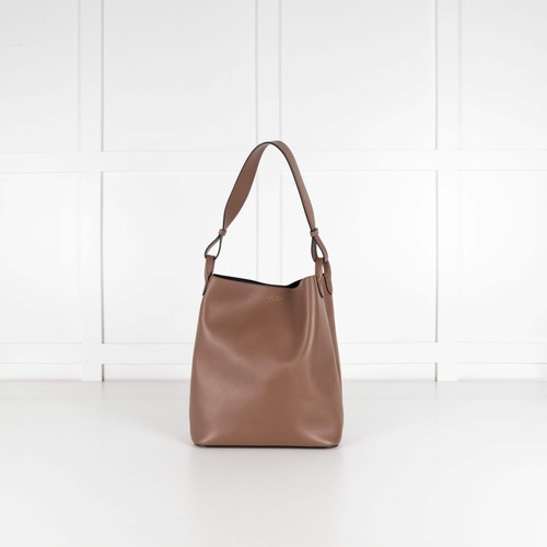 Smythson brown leather bucket - brown,