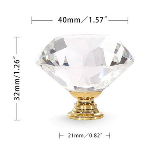 40mm crystal diamond door - 40mm,