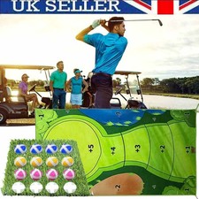 Golf Game Set Indoor Casual Chip Stick Golf Game Mat with 16 Grip Golf Balls UK