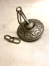 Ornate vintage nickel ceiling rose