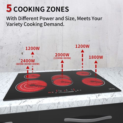 Ceramic hob with cooking - ceramic,