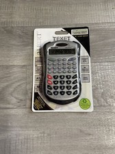 TEXET Albert2 Scientific Solar Calculator Plus Free Geometry Set New Sealed