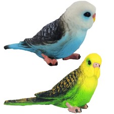 2 Pcs Realistic Budgie