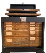 H. Gerstner & Sons Vintage Dentist / Medical Instrument Cabinet Travel Case