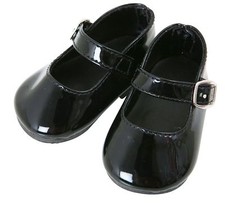 DESIGN A FRIEND  BLACK PATENT SHOES FROM FRILLY LILY