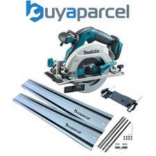 Makita DHS680Z 18v Brushless Circular Saw 165mm Bare + 2x BAP 1.5m Guide Rail