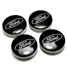 4x BLACK-BLUE FORD CENTRE CAPS 54MM ALLOY WHEEL FITS MOST MODELS FOCUS FIESTA KA