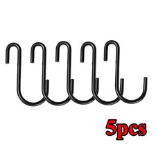 5pcs Heavy Duty Black S Shaped