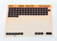 Honda MBX 125 FE SPARE PARTS