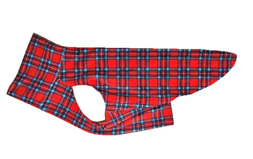 Tartan fleece dog jumper - fleece,