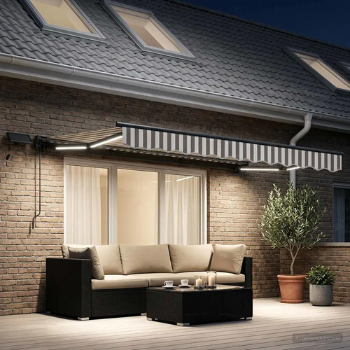 Manual awning frame - frame, leds