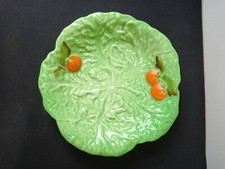 Hand Decorated Art Deco Carlton Ware Green Tomato / Lettuce Dish "circular"