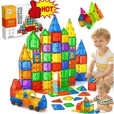100Pcs Magnetic Building Tiles