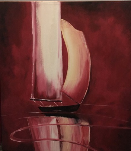 Sailboat large canvas - sailboat, on