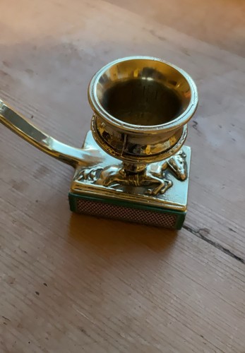 Vintage brass matchbox holder - matchbox,