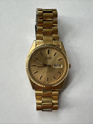 Seiko gold colored mens watch - gold,
