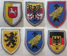 Vintage 1990s German army shoulder sleeve unit insignia patches badges various