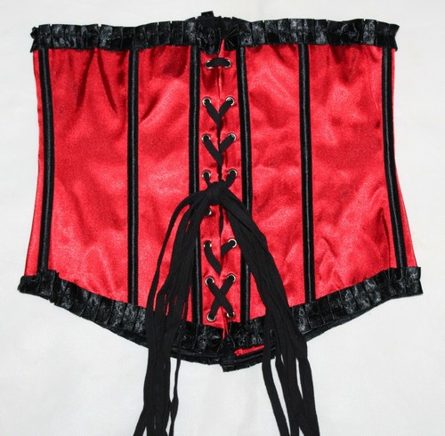 Red heavy satin under - red,
