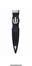 KILT HIGHLANDWEAR SAFETY SGIAN DUBH DUMMY PEWTER MOUNT THISTLE DESIGN CHROME