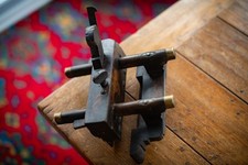 Antique - Wood & Brass Plough