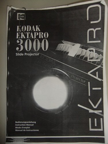 Instructions slide projector