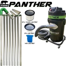 Panther Gutter Vacuum 1700w 72mm Cyclonic Inlet LIGHTEST 32ft Aluminium Pole Kit