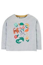 Frugi Girls Grey Top - Bethany