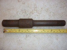 VINTAGE BRITISH MOTORCYCLE SIDECAR FITTING - SHOULDERED PIN SHAFT - NEEDS WORK