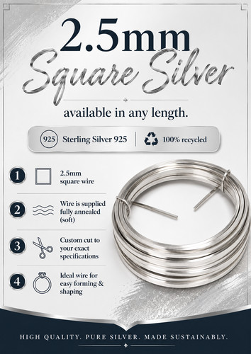 5mm square sterling silver - sterling,