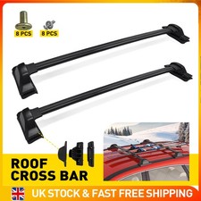 Black Roof Cross Bars Top Mount Luggage Rack Set For Honda Crv (Mk3) 2007-2011