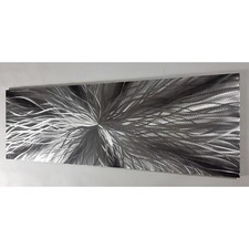 Modern abstract Contemporary metal wall art. Home Decor. Nova. Black and Silver 