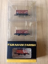 3 X Graham Farish N Gauge BR Bauxite 16 Ton Steel Mineral Wagons 