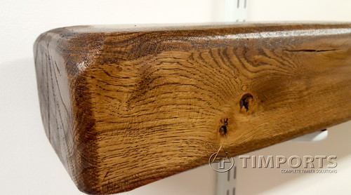 Rustic oak beam - oak, mantel