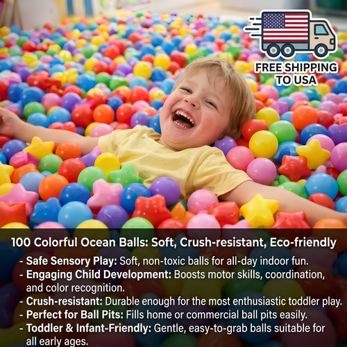 100pcs ball pit - 100pcs, plastic