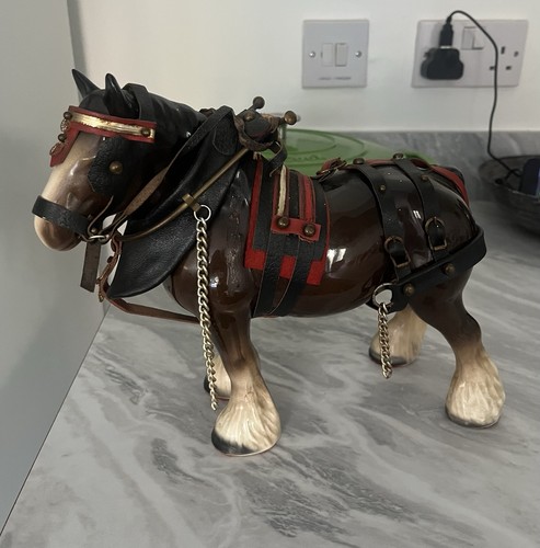 Antique shire horse with - antique,