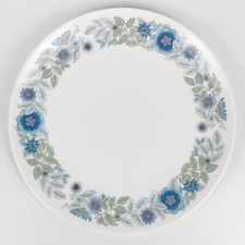Vintage Wedgwood Clementine Blue Flower Border Dinner Lunch Plate 9" Excellent