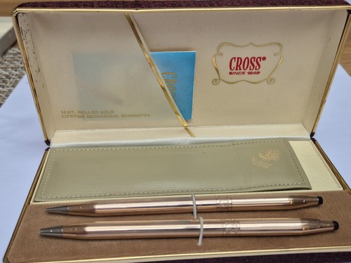 Vintage cross 14kt rolled - cross,