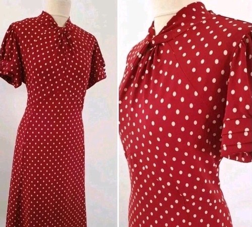 Vintage 1940s 1950s - , red