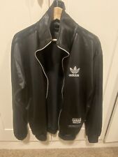 ADIDAS Chile 62 Track Jacket Men's Medium Originals Tracksuit Top Black Wet Look