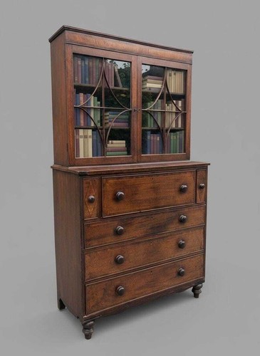 Georgian mahogany secretaire - mahogany,