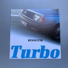 Renault 18 Turbo Brochure 1980