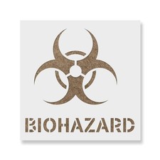 Biohazard Symbol Stencil - Craft Airbrush Painting Wall Mylar Reusable
