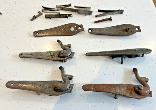 Antique gun lock parts and - gun,