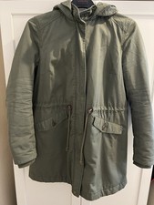 H and M Green Parka Coat