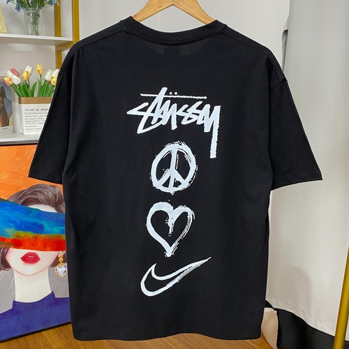 Stussy black men - black, t-shirt