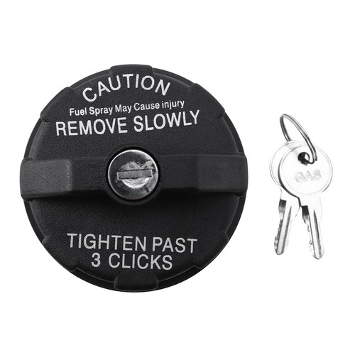 Black locking gas fuel cap - locking,
