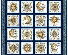 Bohemian Sunrise Celestial Patches Panel from Quilting Treasures