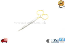 Scissor TC Gold Man Fox Saw Edge Straight 13CM Sharp Dissecting Dentistry 